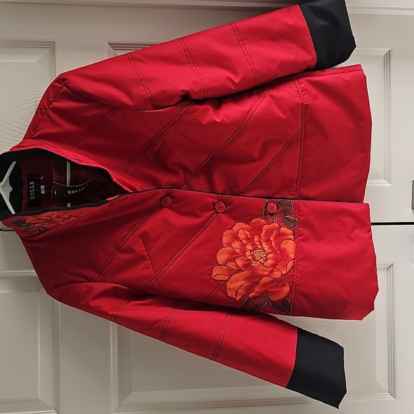NWT Belle Baili Red Floral Women's Embroidered Floral Jacket XXL - Picture 4 of 16